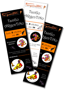 Flyer carteles cursos de tango Gráfico Freelance Venecia