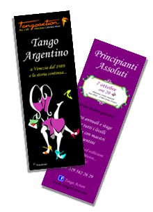 Tango Course Flyer freelance graphic art studio, Venice Italy